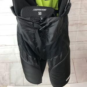 Bauer Men’s Hockey Pants Black with Neon Green Liner